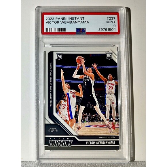 Victor Wembanyama 2023-24 Panini #237 NBA Milestone Rookie Card 1 of 2798 PSA 9 - Picture 1 of 2